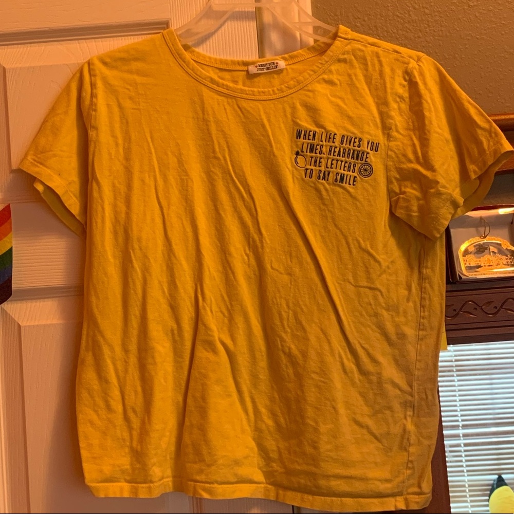 Yellow lemon themed shirt